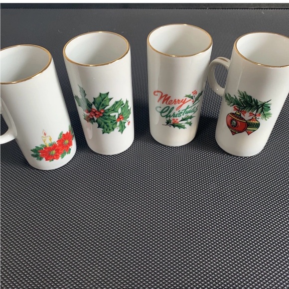Fairmont Other - Festive Holiday Mug Set 4 - White with Christmas Designs Fairmont porcelain